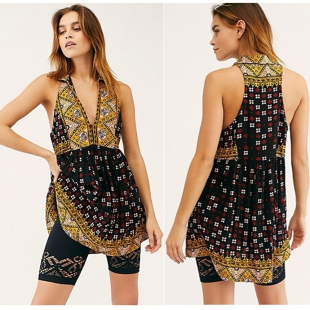 Bohemian Sleeveless Patterned Top